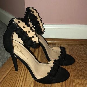 Black heels. Open toe